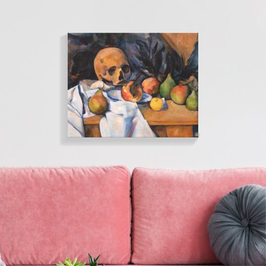 Paul Cezanne - Stilleven met schedel Canvas Afdruk (Insitu (Woonkamer))