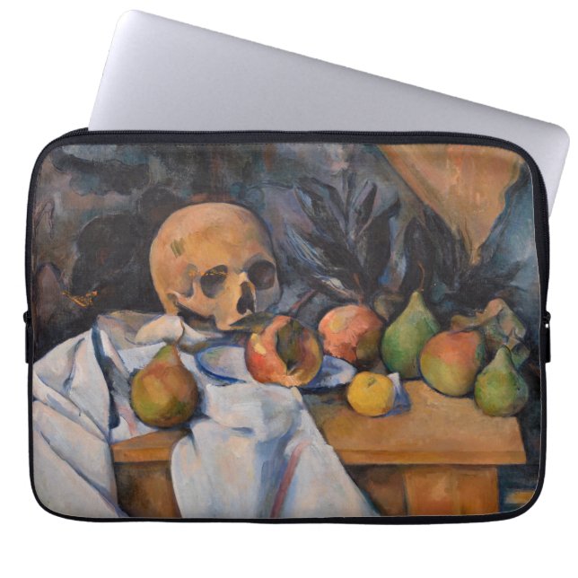 Paul Cezanne - Stilleven met schedel Laptop Sleeve (Voorkant)