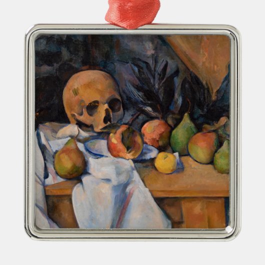 Paul Cezanne - Stilleven met schedel Metalen Ornament (Voorkant)
