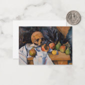 Paul Cezanne - Stilleven met schedel Notitiekaartje (Voorkant / Achterkant in situ)