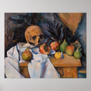 Paul Cezanne - Stilleven met schedel Poster