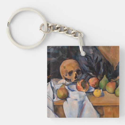 Paul Cezanne - Stilleven met schedel Sleutelhanger (Voorkant)