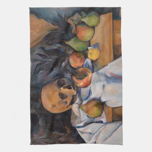 Paul Cezanne - Stilleven met schedel Theedoek (Verticaal)