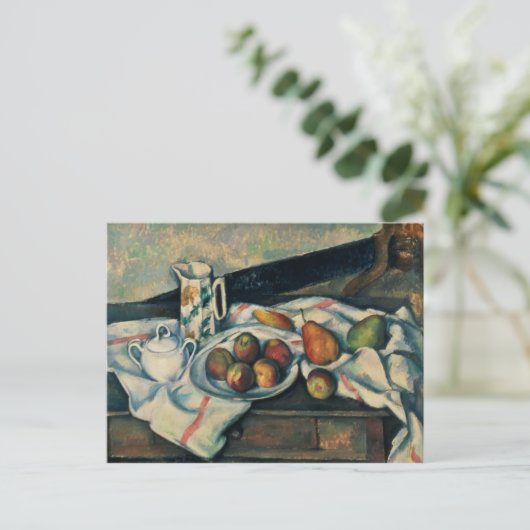 Paul Cezanne | Stilleven van perziken en peren, 18 Briefkaart (Staand voorkant)