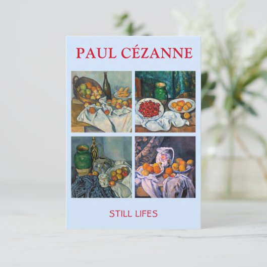 Paul Cezanne - Stilstaande stukken van Lifes Bedankkaart (Staand voorkant)