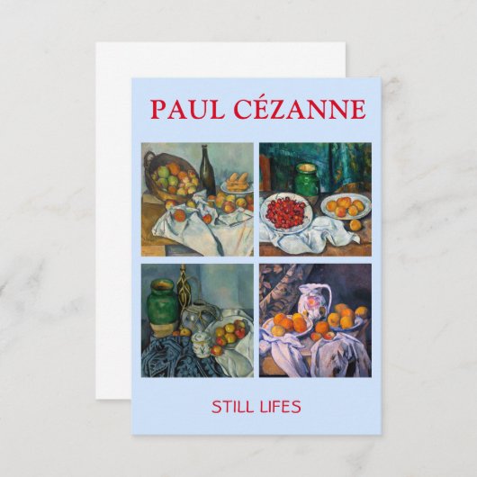 Paul Cezanne - Stilstaande stukken van Lifes Bedankkaart (Voorkant / Achterkant)