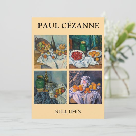 Paul Cezanne - Stilstaande stukken van Lifes Kaart (Staand voorkant)