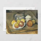 Paul Cezanne - Straw-Trimmed Vase, Sugar Bowl Briefkaart (Voorkant / Achterkant)