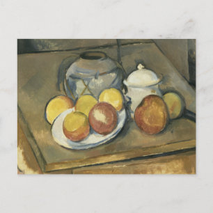 Paul Cezanne - Straw-Trimmed Vase, Sugar Bowl Briefkaart