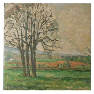 Paul Cezanne - The Bare Trees at Jas de Bouffan Tegeltje