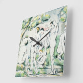 Paul Cezanne | The Bathers, Small plate Vierkante Klok (Hoek)