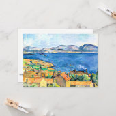 Paul Cezanne, The Bay of Marseille, Kaart (Voorkant / Achterkant in situ)