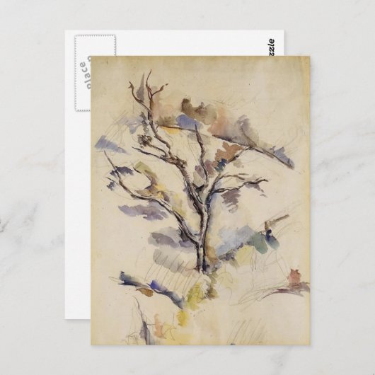 Paul Cezanne- The Oak Briefkaart (Voorkant / Achterkant)