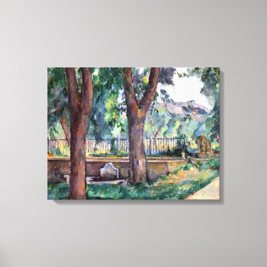 Paul Cezanne The Pool op de Jas de Bouffan Canvas Afdruk (Voorkant)