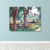 Paul Cezanne The Pool op de Jas de Bouffan Canvas Afdruk (Insitu (Houten vloer))