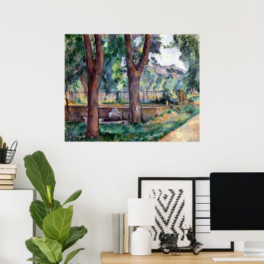 Paul Cezanne The Pool op de Jas de Bouffan Poster (Thuiskantoor)