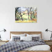 Paul Cezanne Trees Houses nabij de Jas de Bouffan Canvas Afdruk (Insitu (Slaapkamer))