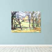 Paul Cezanne Trees Houses nabij de Jas de Bouffan Canvas Afdruk (Insitu (Houten vloer))