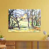 Paul Cezanne Trees Houses nabij de Jas de Bouffan Canvas Afdruk (Insitu (Woonkamer))