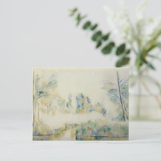 Paul Cezanne-Trees van het water Briefkaart (Staand voorkant)