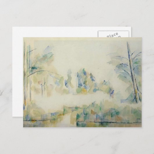 Paul Cezanne-Trees van het water Briefkaart (Voorkant / Achterkant)