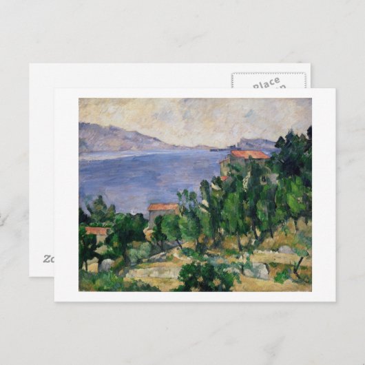 Paul Cezanne | Uitzicht van de berg Marseilleveyre Briefkaart (Voorkant / Achterkant)