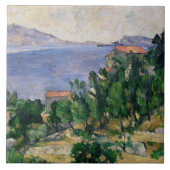 Paul Cezanne | Uitzicht van de berg Marseilleveyre Tegeltje (Voorkant)