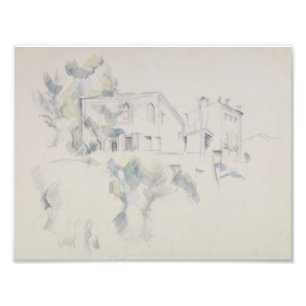 Paul Cezanne - Uitzicht van de Chateau Noir Foto Afdruk
