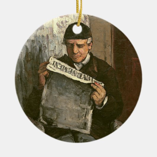Paul Cezanne | Vader van de kunstenaar, in de lett Keramisch Ornament (Voorkant)