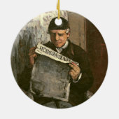 Paul Cezanne | Vader van de kunstenaar, in de lett Keramisch Ornament (Achterkant)