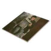 Paul Cezanne | Vader van de kunstenaar, in de lett Tegeltje (Zijkant)