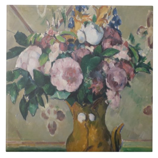  Paul Cezanne Vase of Flowers Tegeltje (Voorkant)