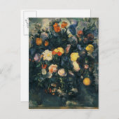 Paul Cezanne | Vase van de bloemen, 19e Briefkaart (Voorkant / Achterkant)