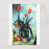 Paul Cezanne - Vase van Tulips Briefkaart (Voorkant)