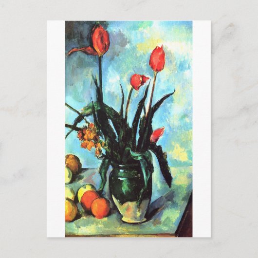 Paul Cezanne - Vase van Tulips Briefkaart (Voorkant)