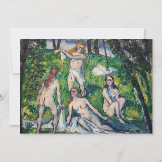 Paul Cezanne - Vier badenden Bedankkaart (Voorkant)