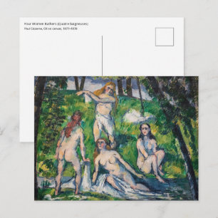 Paul Cezanne - Vier Badenden Briefkaart