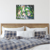 Paul Cezanne - Vier badenden Canvas Afdruk (Insitu (Slaapkamer))