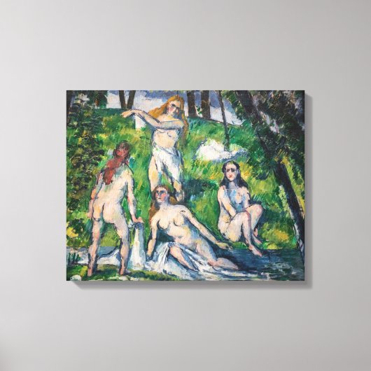 Paul Cezanne - Vier badenden Canvas Afdruk (Voorkant)