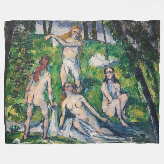 Paul Cezanne - Vier badenden Fleece Deken (Voorkant (Horizontaal))