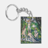 Paul Cezanne - Vier badenden Sleutelhanger (Voorkant Links)