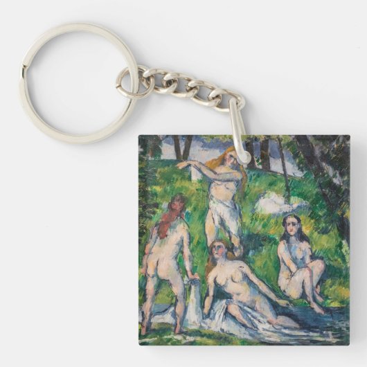 Paul Cezanne - Vier badenden Sleutelhanger (Voorkant)