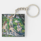 Paul Cezanne - Vier badenden Sleutelhanger (Achterkant)