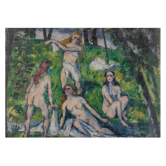 Paul Cezanne - Vier badenden Snijplank (Voorkant)
