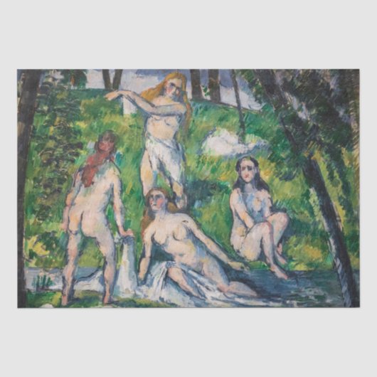 Paul Cezanne - Vier badenden Tissuepapier (Voorkant)