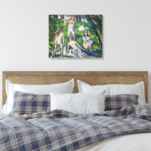 Paul Cezanne - Vier Baders Canvas Afdruk (Insitu (Slaapkamer))