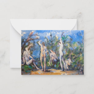 Paul Cezanne - Vijf badenden Notitiekaartje