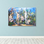 Paul Cezanne - Vijf baders Canvas Afdruk (Insitu (Houten vloer))