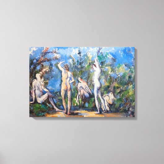 Paul Cezanne - Vijf baders Canvas Afdruk (Voorkant)