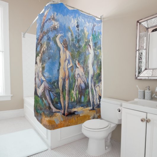 Paul Cezanne - Vijf baders Douchegordijn (In situ)